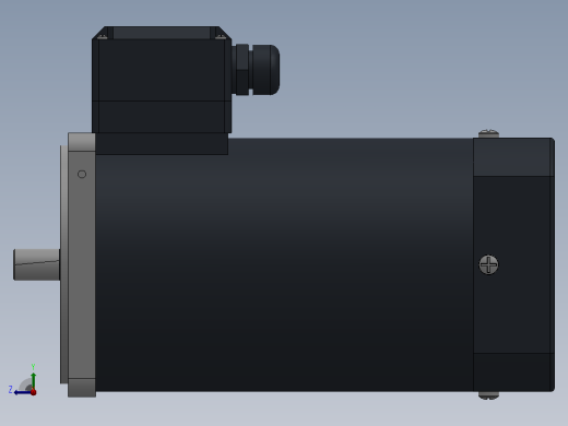100AC(140W、160W、180W、200W、250W)微型交流（齿轴）基本型电机[100YB200WGV22H]右视缩略图