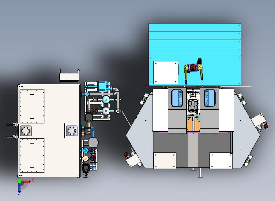 B10-电解加工机床、ECM精密机床俯视图