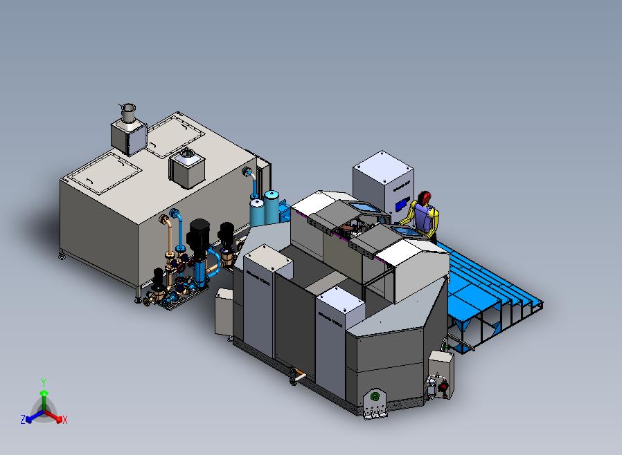 B10-电解加工机床、ECM精密机床正等轴测图