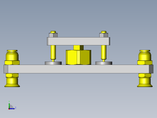 使用了浮动接头的定心机构左视缩略图