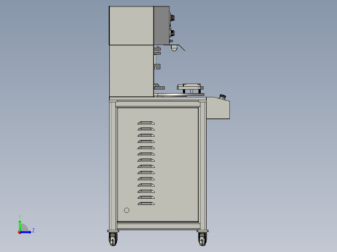 手机屏幕压支架机三工位全自动化step左视图
