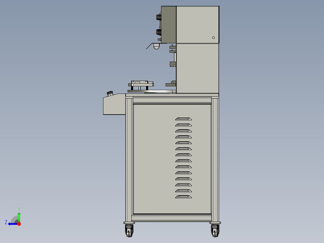手机屏幕压支架机三工位全自动化step右视图