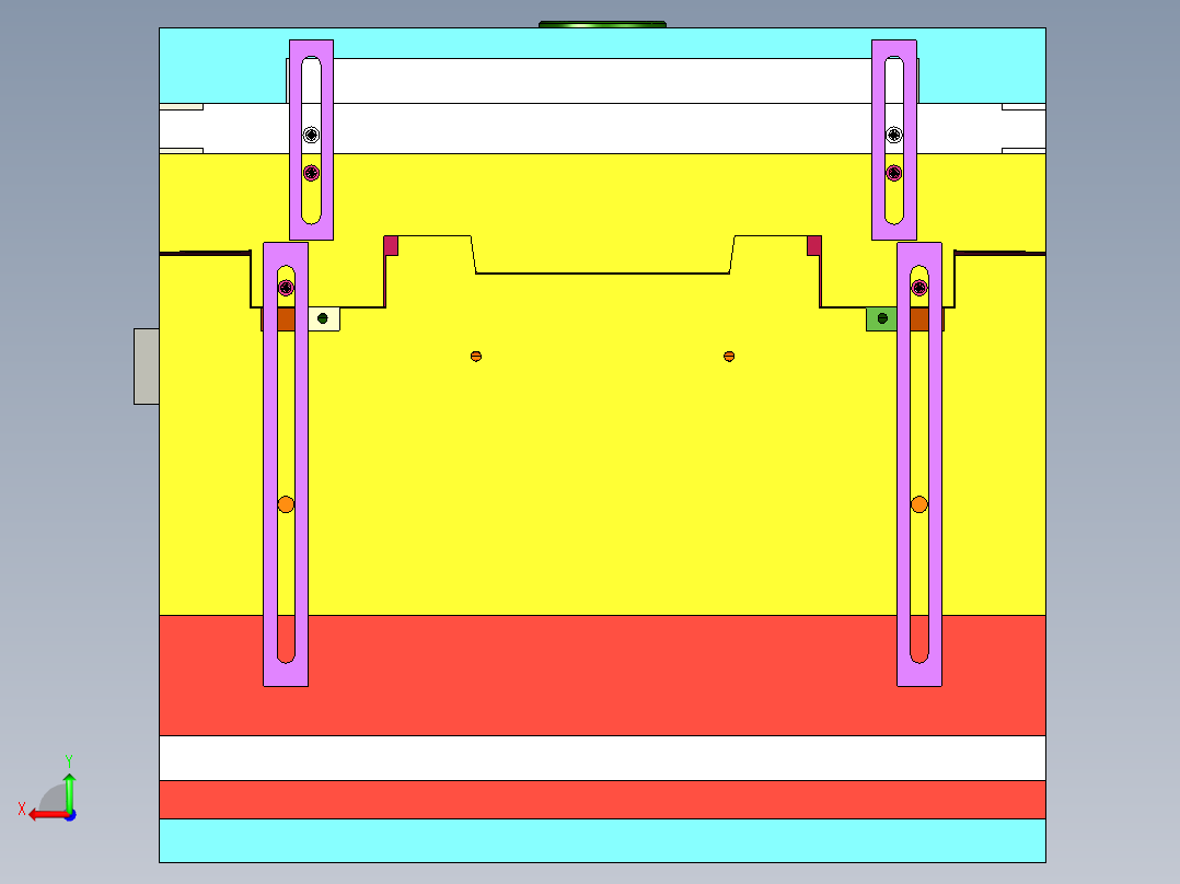 复杂的车灯模具 后视图