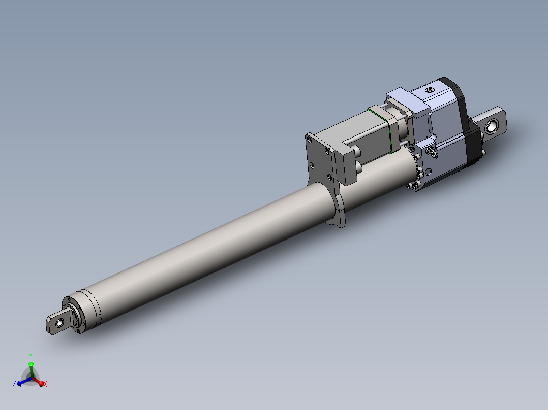 电动推杆三维模型机械设计图纸素材