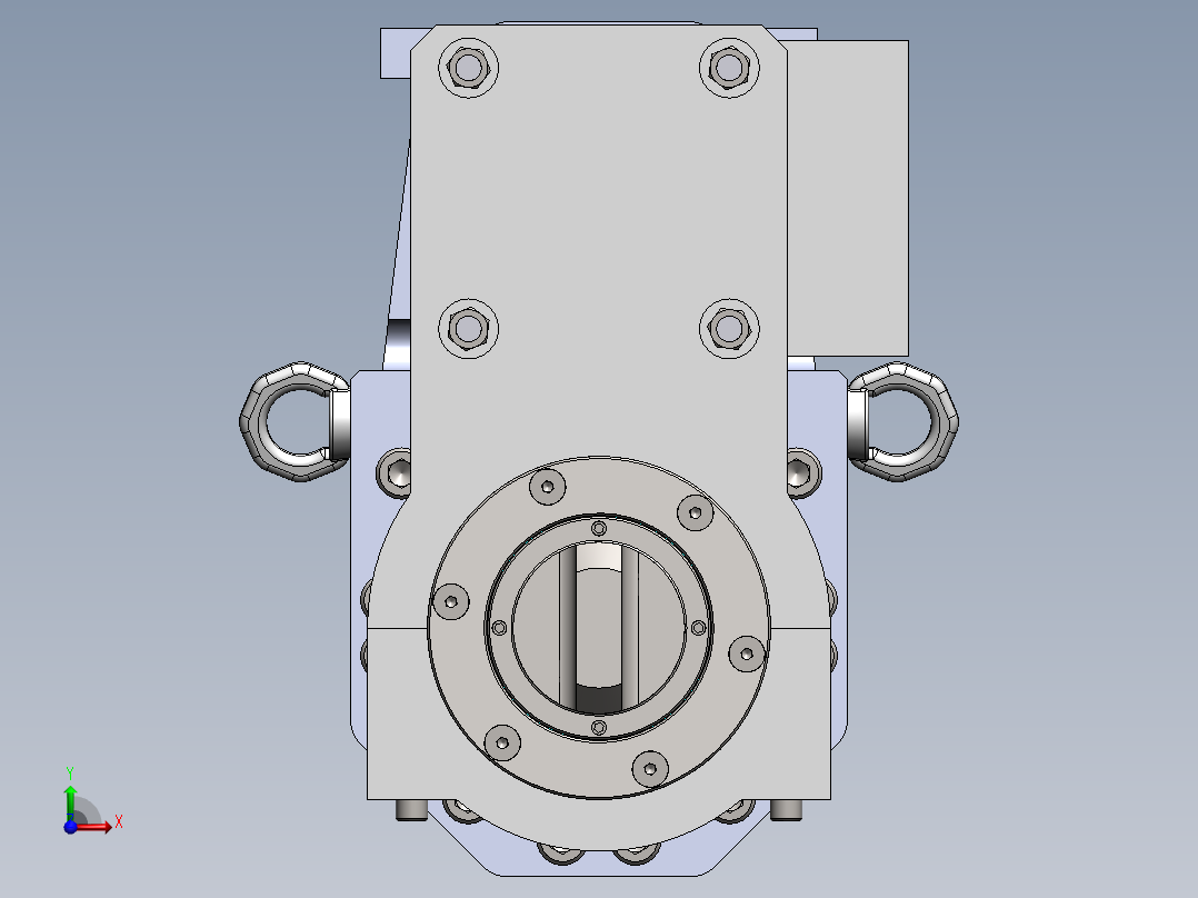 电动推杆三维模型机械设计图纸素材前视图