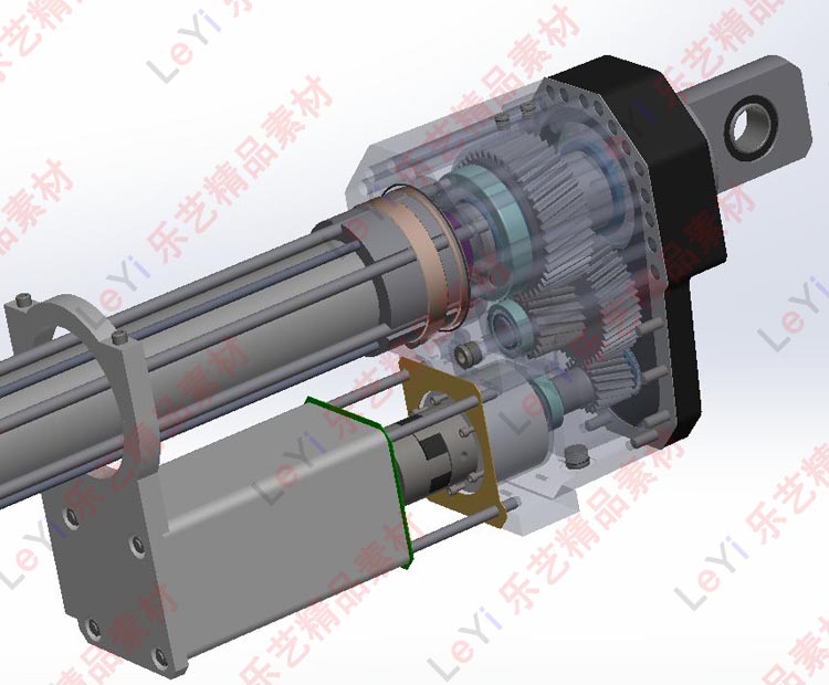 电动推杆三维模型机械设计图纸素材