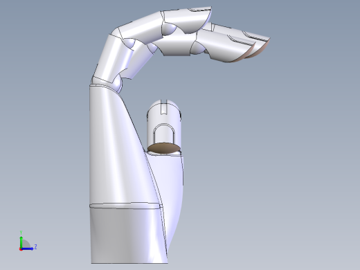Manus仿生手掌手指模型3D图纸 Solidworks设计 附STEP左视缩略图