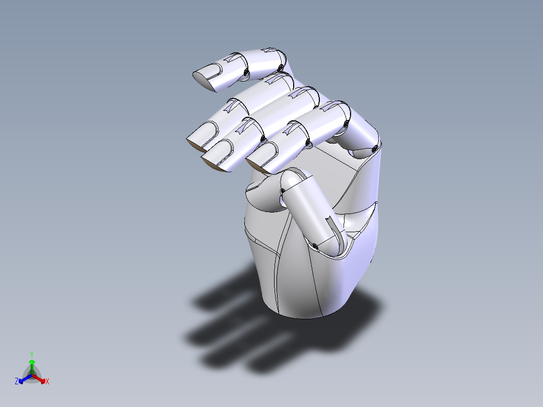 Manus仿生手掌手指模型3D图纸 Solidworks设计 附STEP正等轴测图