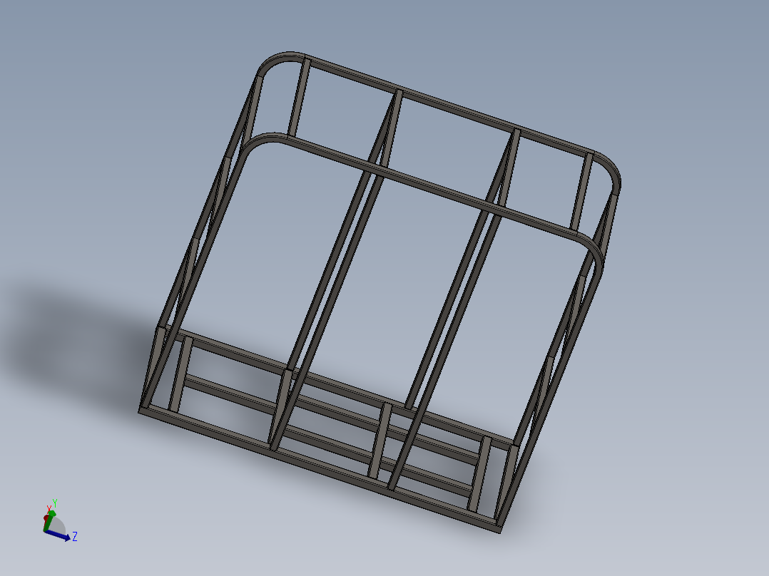 矩管框架式结构3D模型