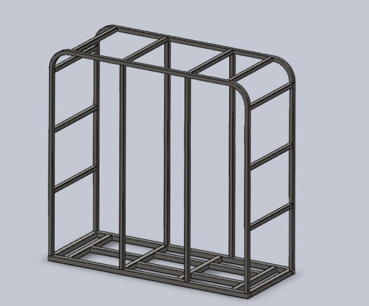 矩管框架式结构3D模型缩略图