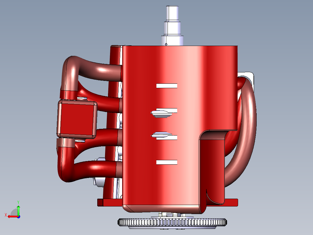 catia 发动机引擎后视图