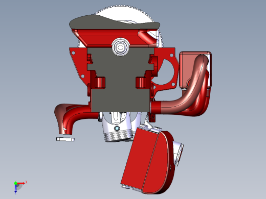 catia 发动机引擎俯视缩略图