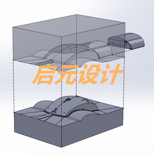 鼠标外壳模具3d图 注塑模具外壳设计缩略图