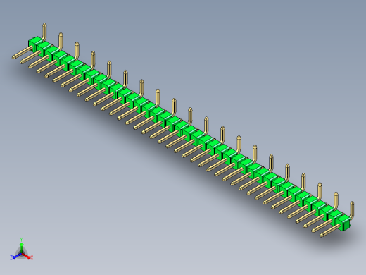 彩色公排针 100mil 2.54mm 系列-DS1022_green_39p_100mil_Type_SMT_R1_rev1.0
