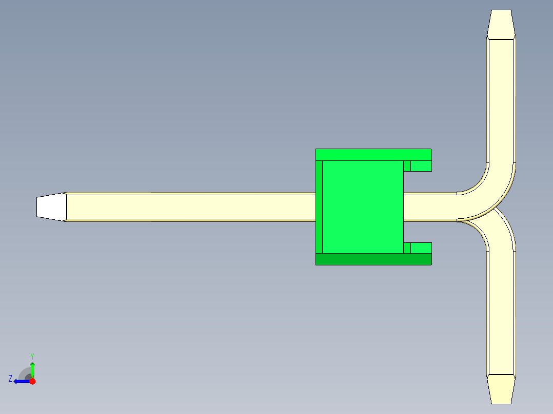 彩色公排针 100mil 2.54mm 系列-DS1022_green_39p_100mil_Type_SMT_R1_rev1.0右视图