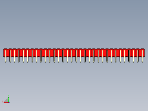 彩色公排针 100mil 2.54mm 系列-DS1022_red_2x32p_100mil_TypeD_rev1.0后视缩略图