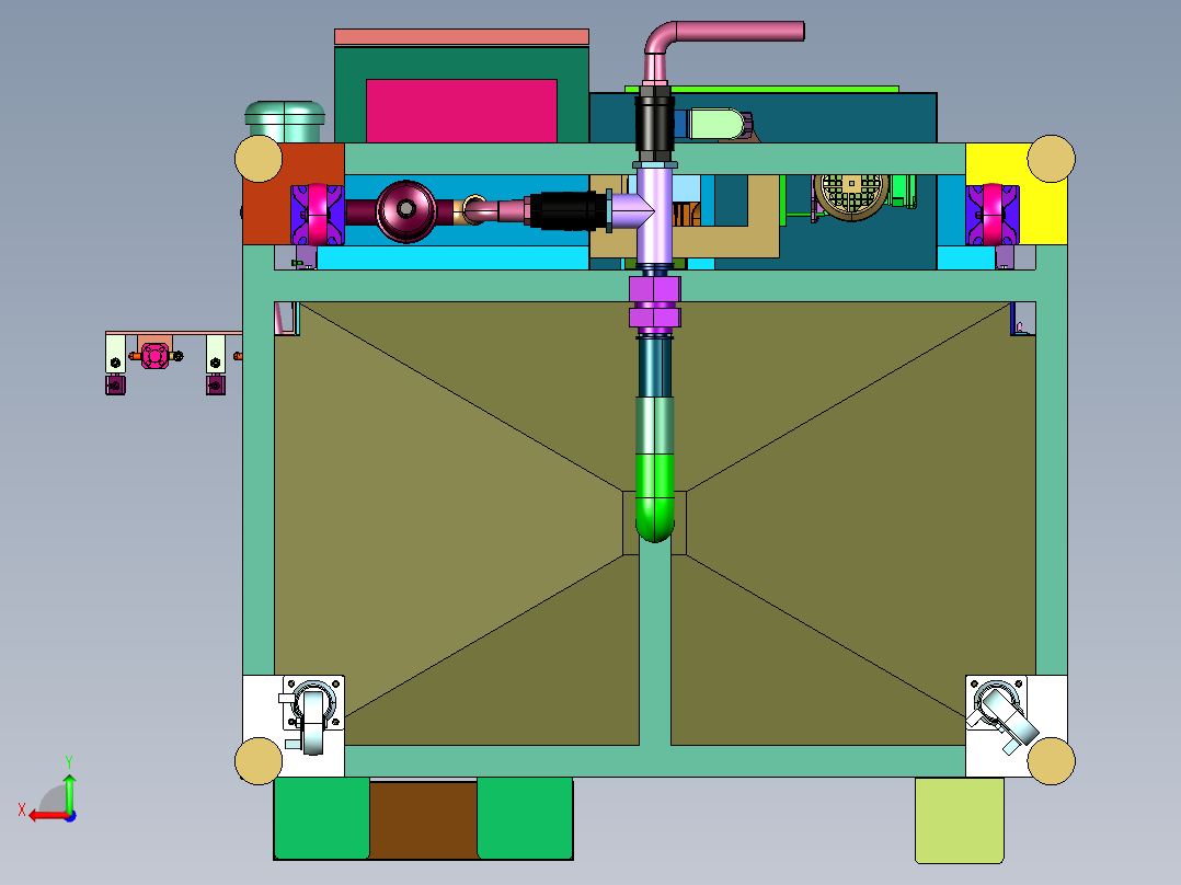 焊接容器气密性测试台后视图