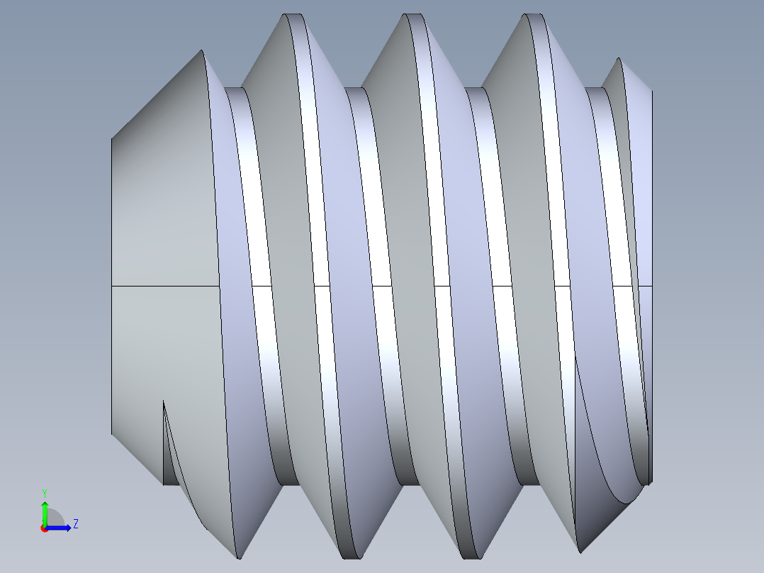 UNC 平头紧定螺钉-UNC SET SCREW 10-24 x0.187.STEP左视图