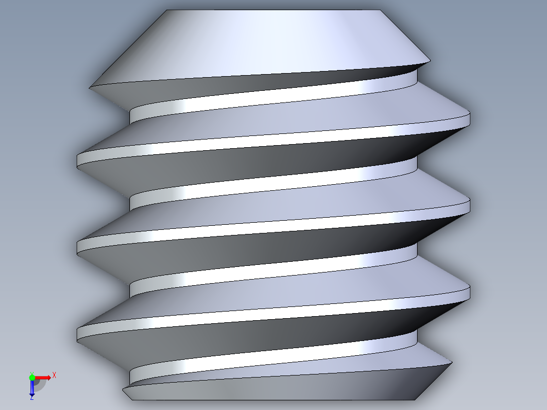 UNC 平头紧定螺钉-UNC SET SCREW 10-24 x0.187.STEP俯视图