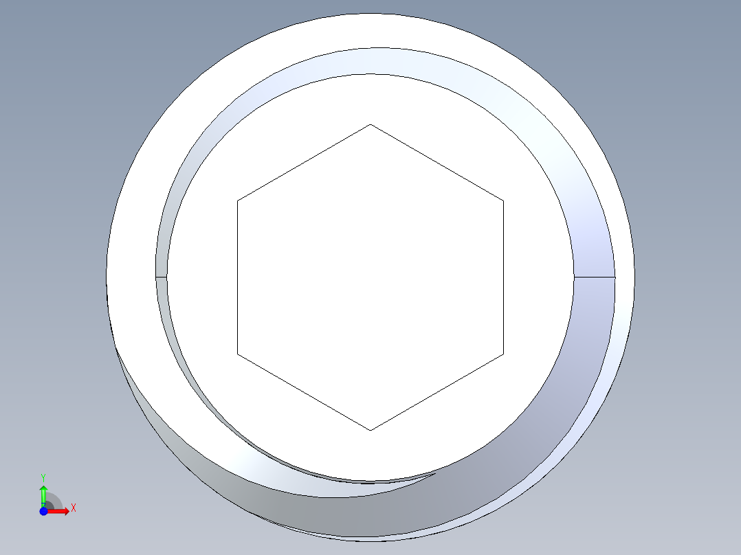 UNC 平头紧定螺钉-UNC SET SCREW 0.3125 x0.750.STEP前视图