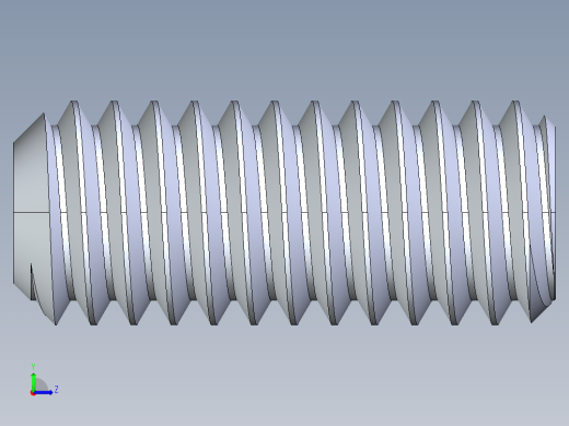 UNC 平头紧定螺钉-UNC SET SCREW 0.3125 x0.750.STEP左视缩略图