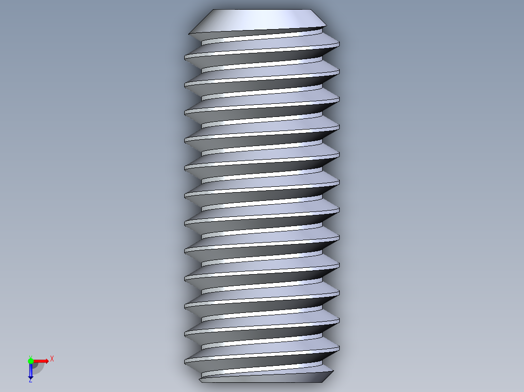 UNC 平头紧定螺钉-UNC SET SCREW 0.3125 x0.750.STEP俯视图