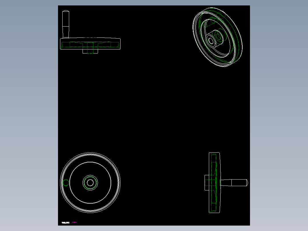 塑膠手輪VDS+I-2D多系列多零件图纸模型