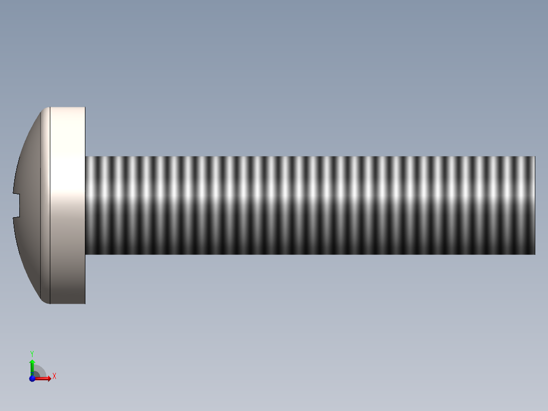 螺丝 M3.5 十字盘头-M3.5 x 16 Screw head.SLDPRT前视图
