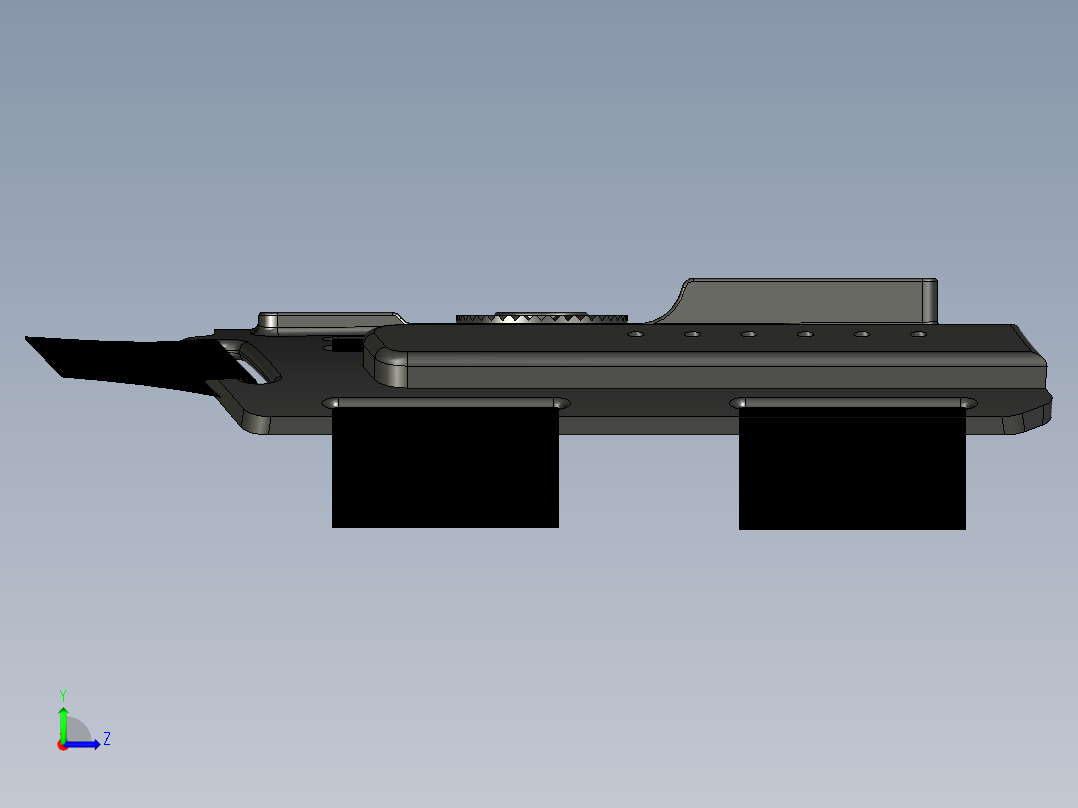 适用于 HK USP 皮套的腿部面板左视图
