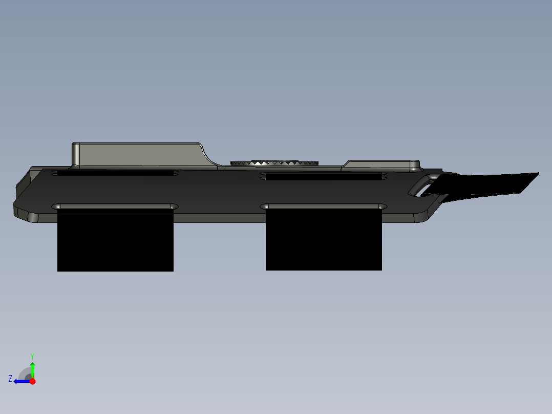 适用于 HK USP 皮套的腿部面板右视图