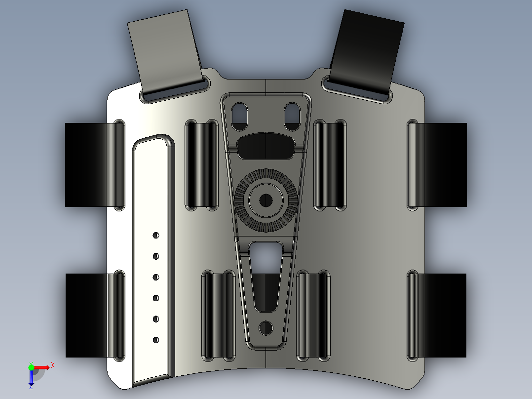 适用于 HK USP 皮套的腿部面板俯视图