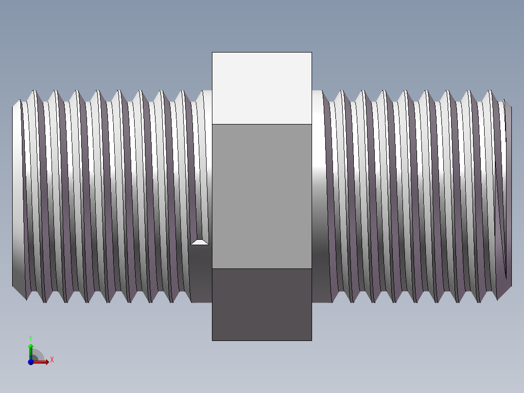 对丝-六角等径 DN8前视图