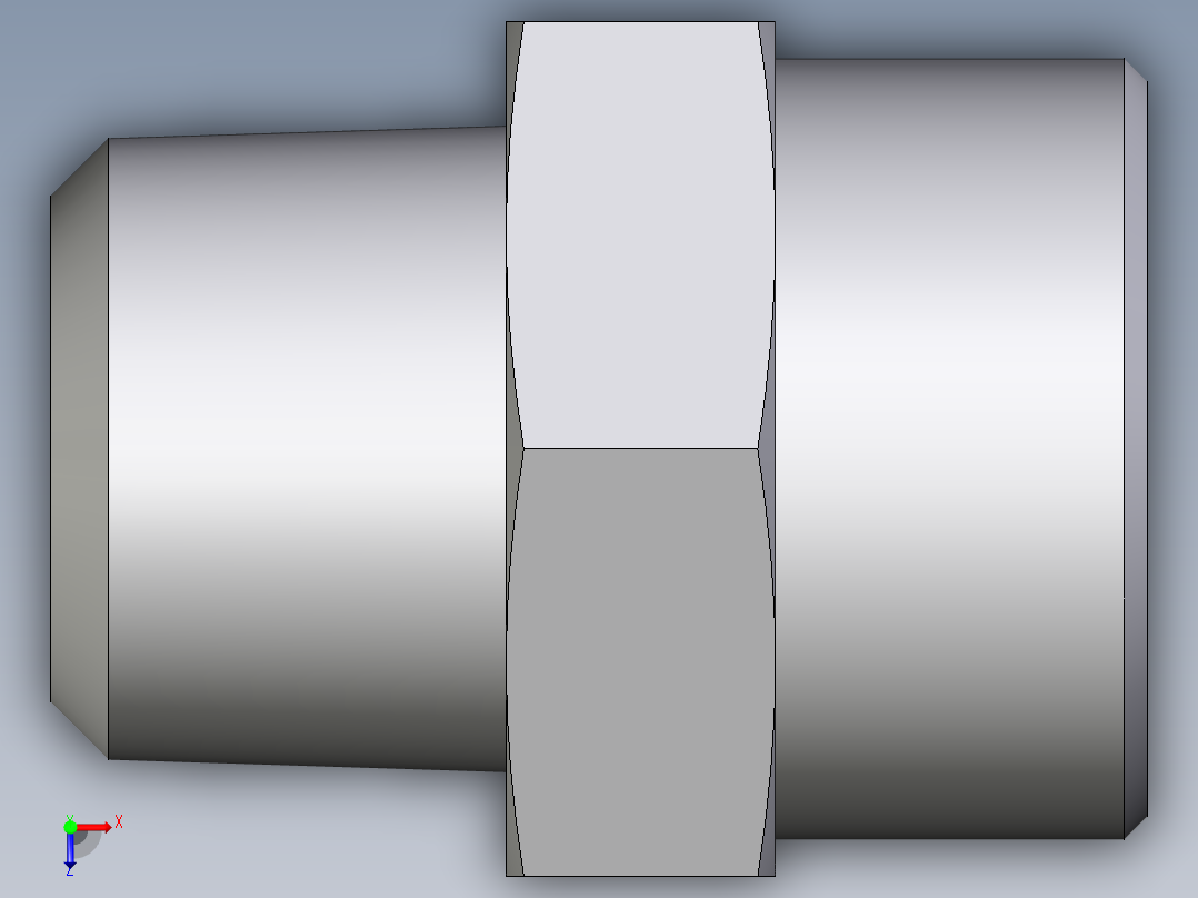 卡套式工业通用硬管接头EO_Male_Stud_connector_GE30S1NPT71X俯视图