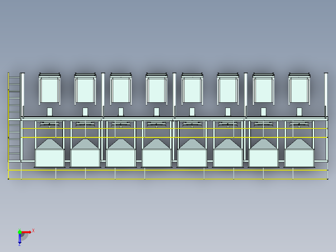 喂料装置俯视图