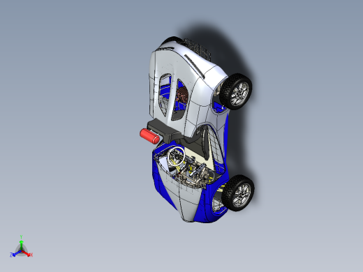 08-仿布加迪UTV跑车结构3D图纸 Solidworks设计 附STEP正等轴测缩略图