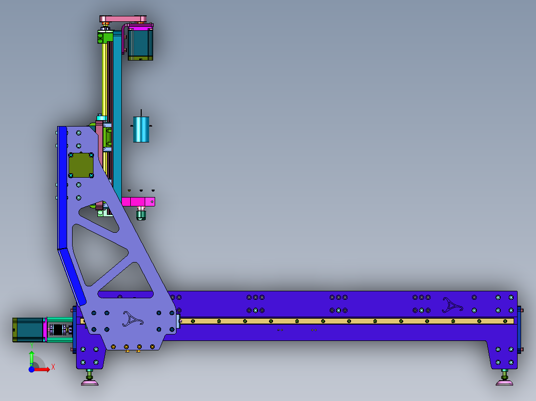 木工模具电脑小型精雕机前视图