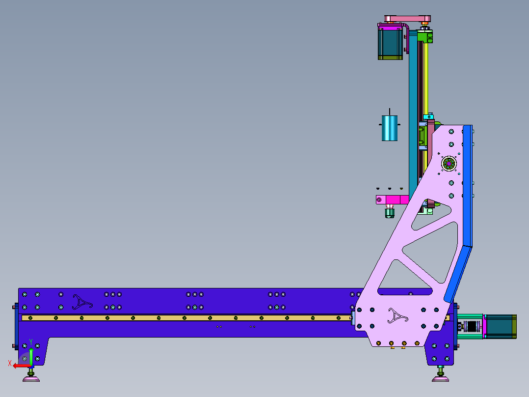 木工模具电脑小型精雕机后视图
