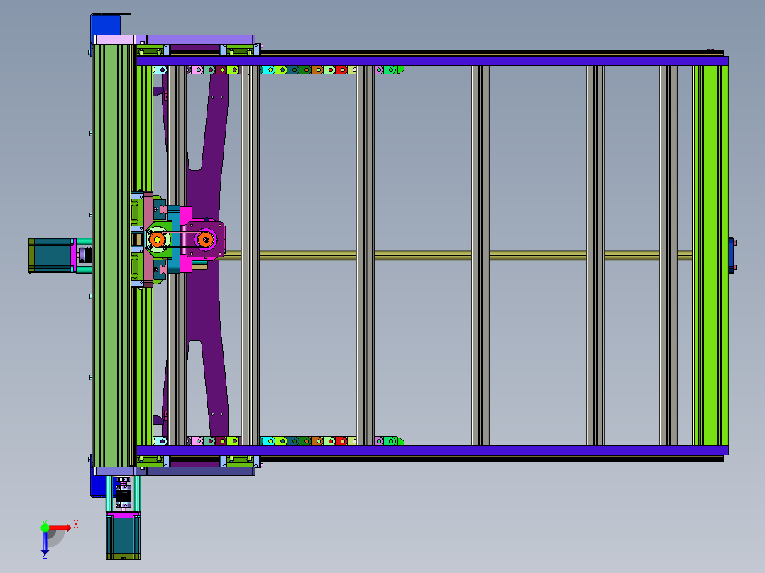 木工模具电脑小型精雕机俯视图