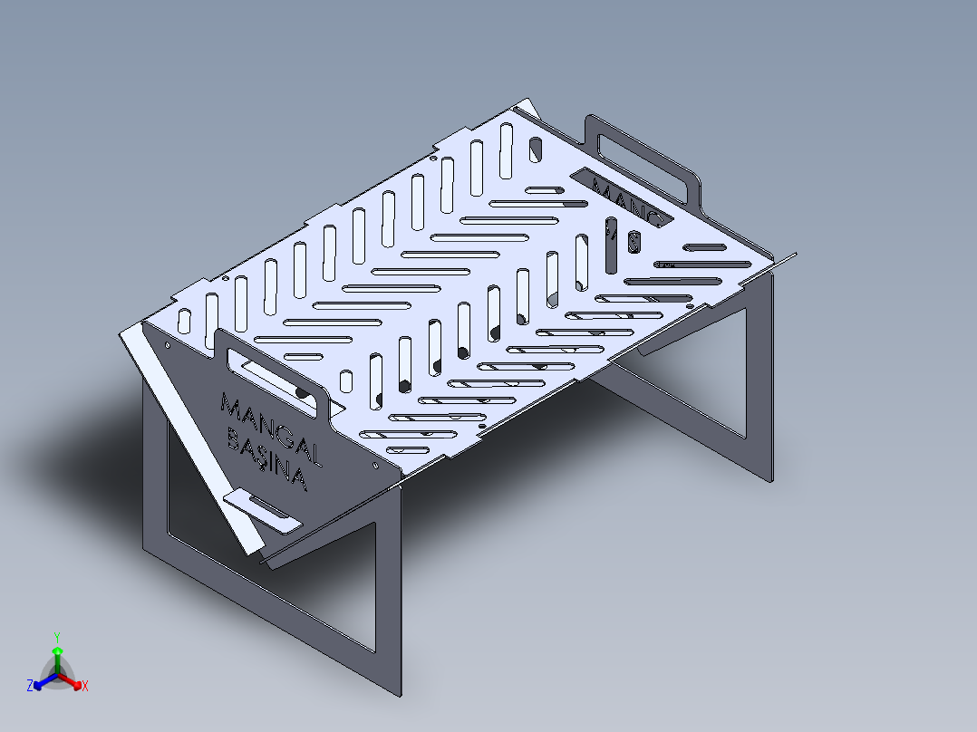 烧烤架BBQ正等轴测图