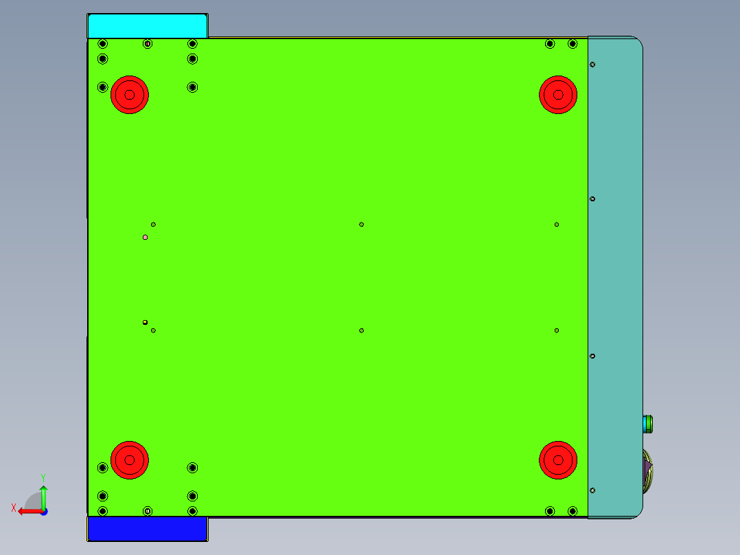 吹送式平台式螺丝机后视图