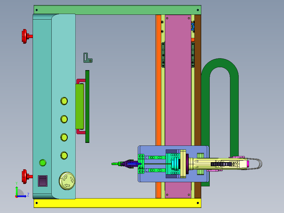 吹送式平台式螺丝机左视图