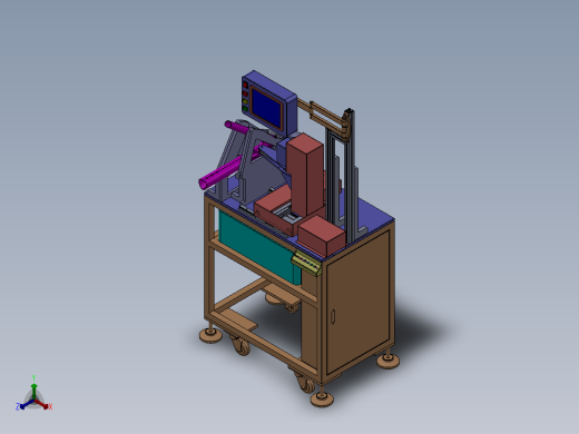 自动打孔机三维SW模型正等轴测缩略图