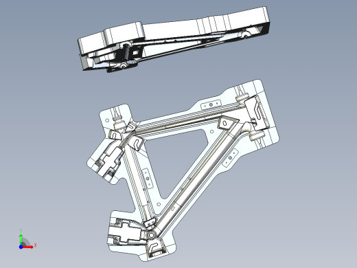 碳纤维自行车车架冲压模具前视缩略图