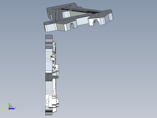 碳纤维自行车车架冲压模具左视缩略图