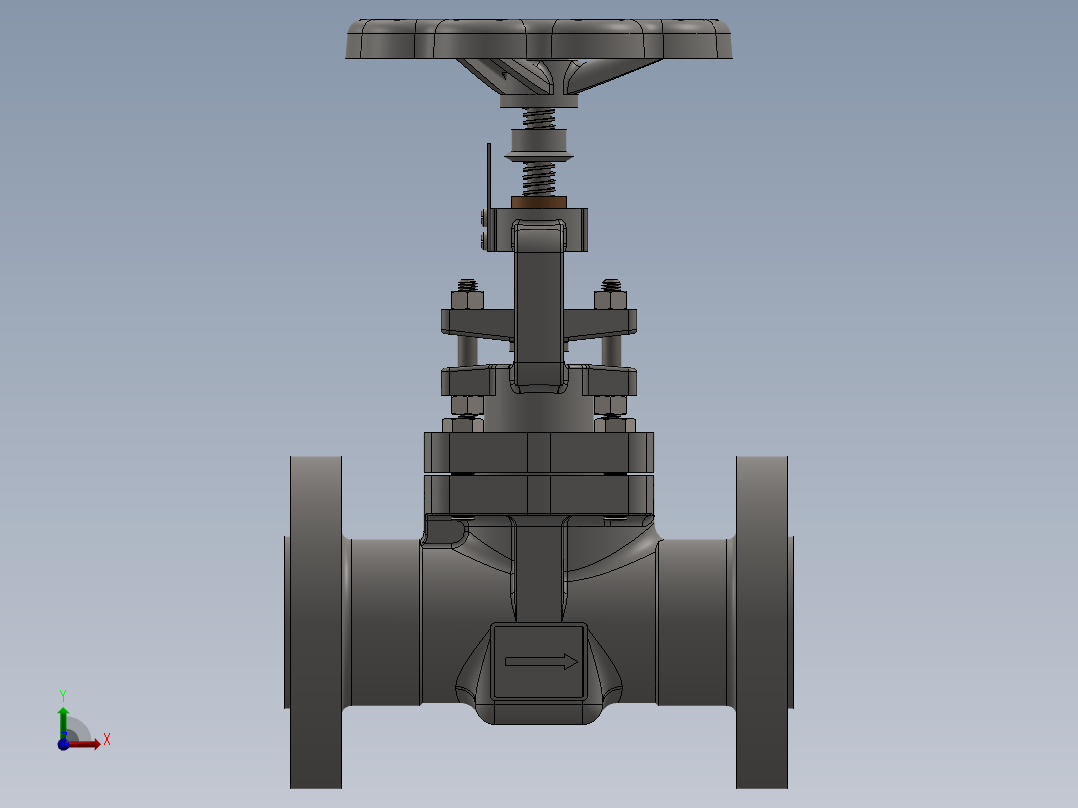 dn40-pn160截止阀前视图