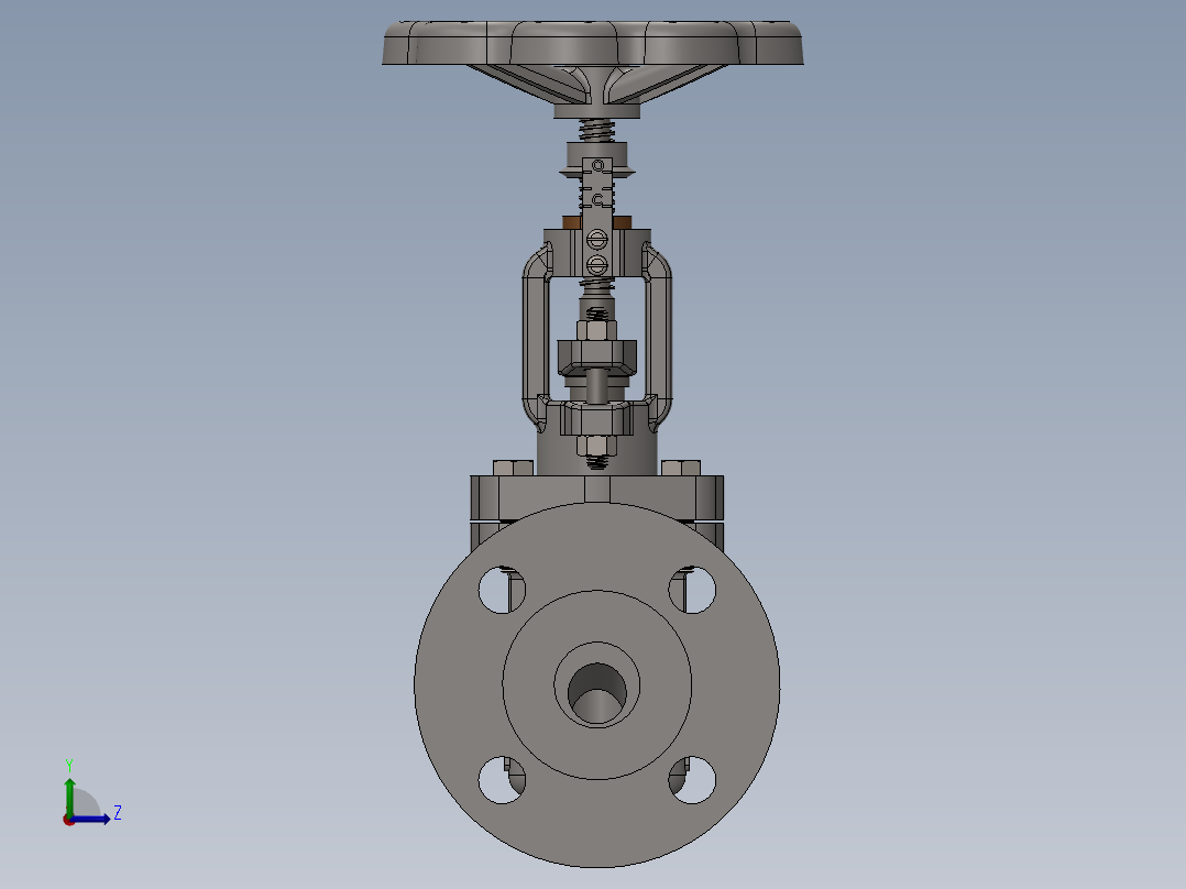dn40-pn160截止阀左视图