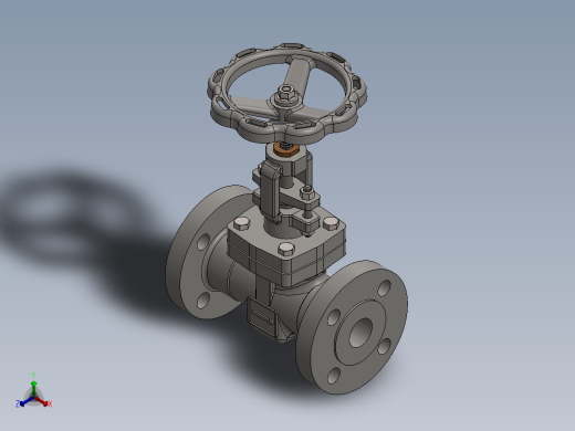 dn40-pn160截止阀正等轴测缩略图