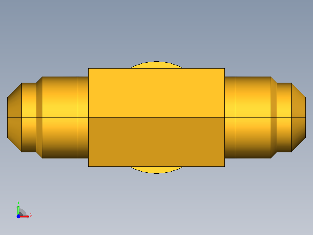 扩口式工业通用硬管接头Male Branch Tee 145F-6-8前视图