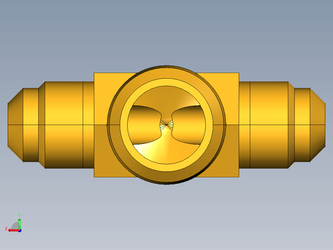 扩口式工业通用硬管接头Male Branch Tee 145F-6-8后视图
