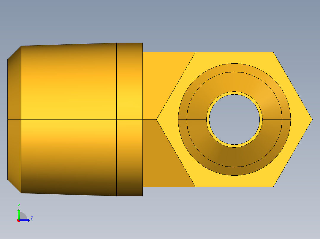 扩口式工业通用硬管接头Male Branch Tee 145F-6-8左视图